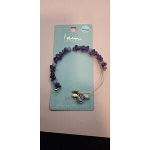 I am - limited edition - Amethyst Charm Bracelet - You are Precious